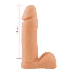 Prótese Maciça Com Escroto 20 X 4,5cm Sexy Fantasy PA021